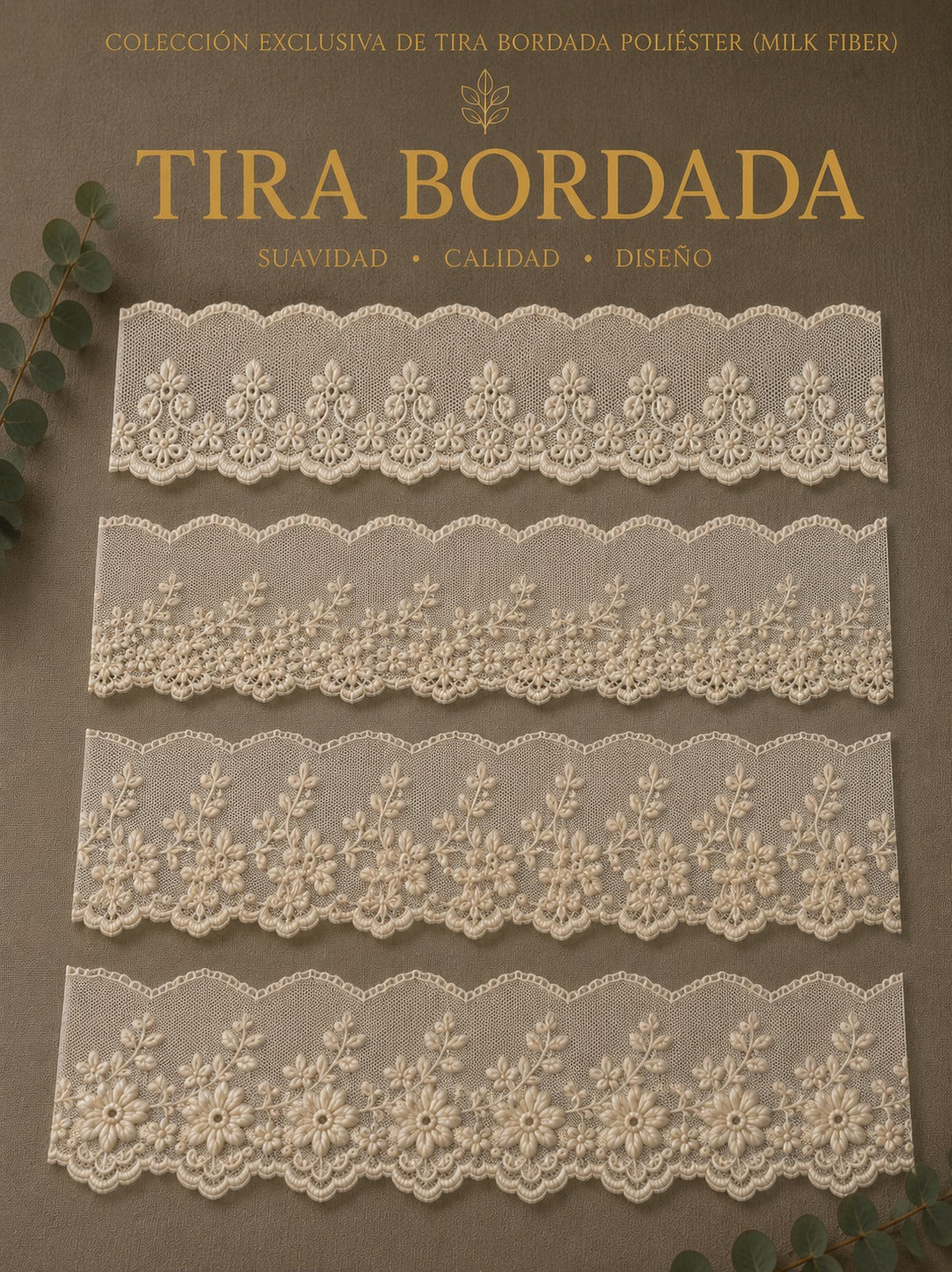 TIRAS BORDADAS